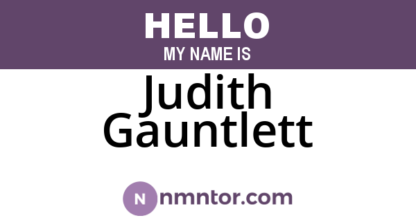 Judith Gauntlett