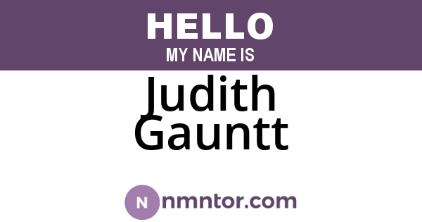 Judith Gauntt
