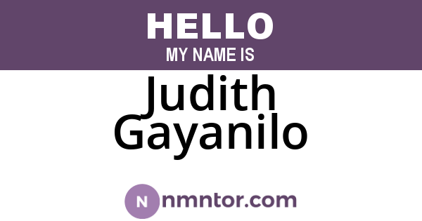 Judith Gayanilo