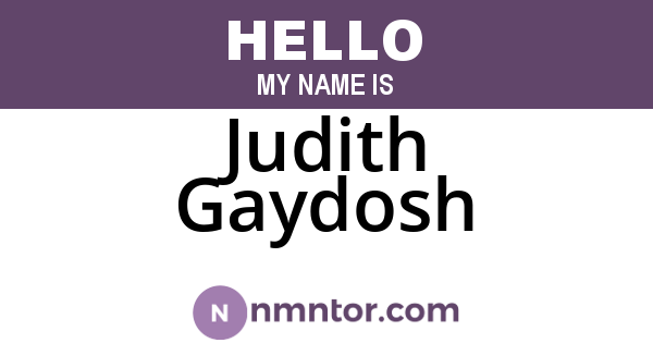Judith Gaydosh