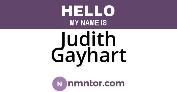 Judith Gayhart
