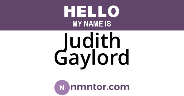 Judith Gaylord