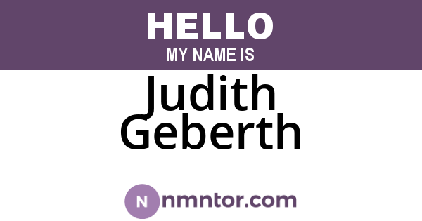 Judith Geberth