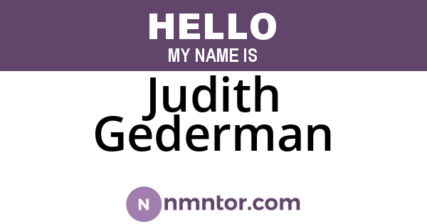 Judith Gederman