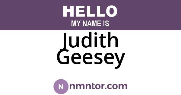 Judith Geesey