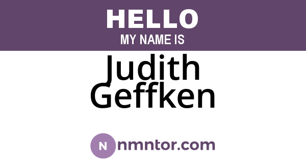 Judith Geffken