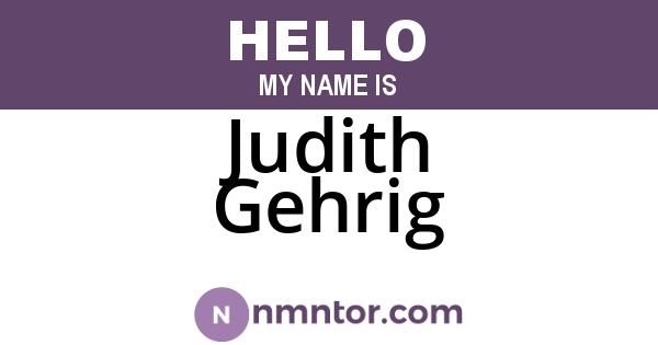 Judith Gehrig