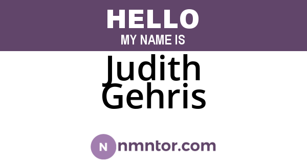 Judith Gehris