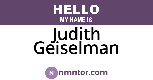 Judith Geiselman