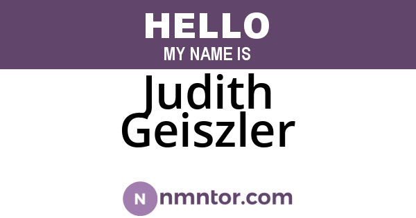 Judith Geiszler