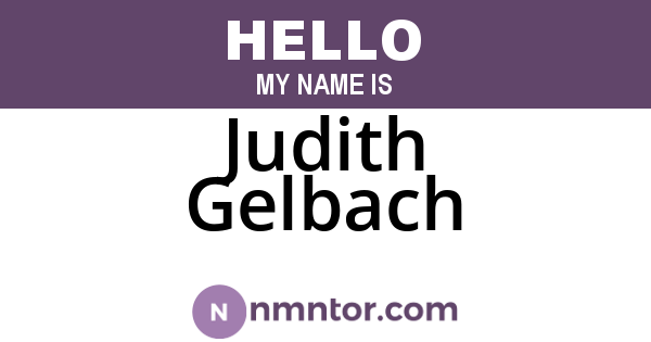 Judith Gelbach