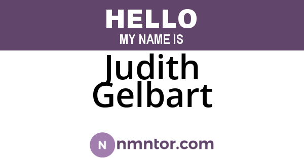 Judith Gelbart