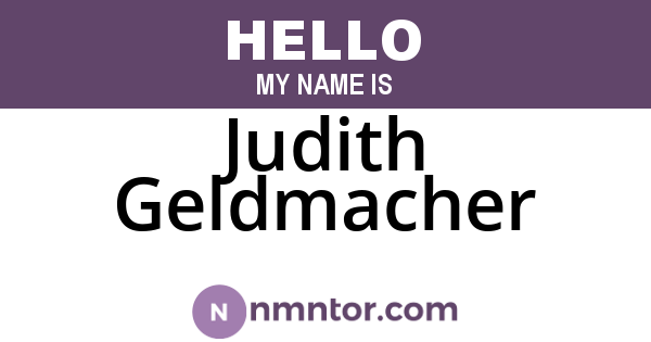 Judith Geldmacher