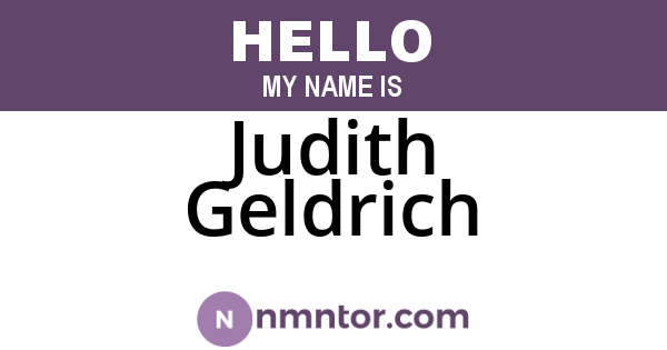 Judith Geldrich