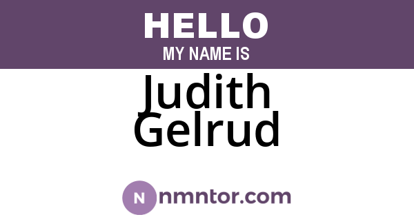 Judith Gelrud