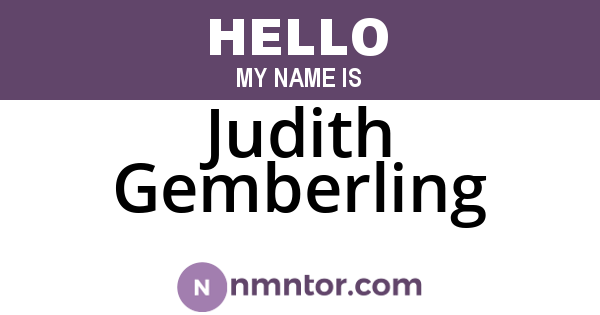 Judith Gemberling