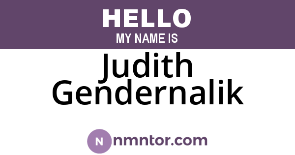 Judith Gendernalik