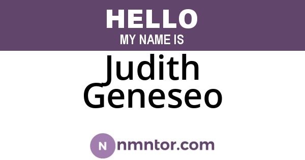 Judith Geneseo