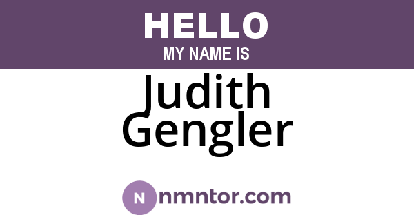 Judith Gengler