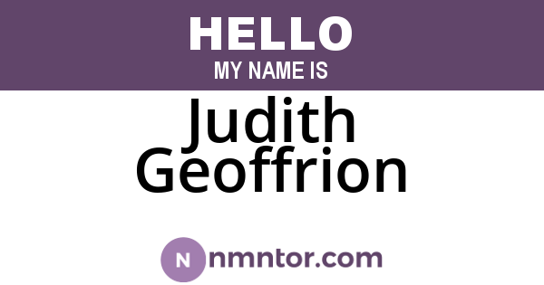 Judith Geoffrion