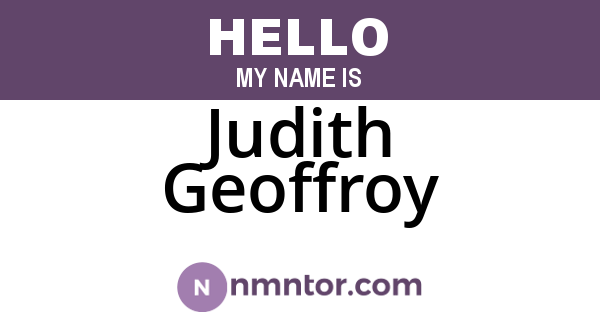 Judith Geoffroy