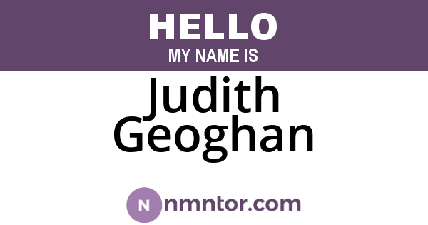 Judith Geoghan