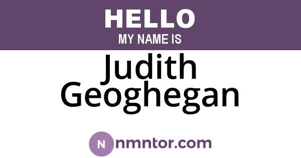 Judith Geoghegan