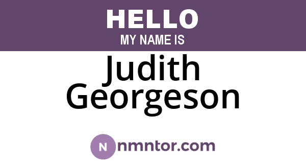 Judith Georgeson