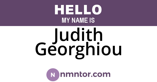 Judith Georghiou