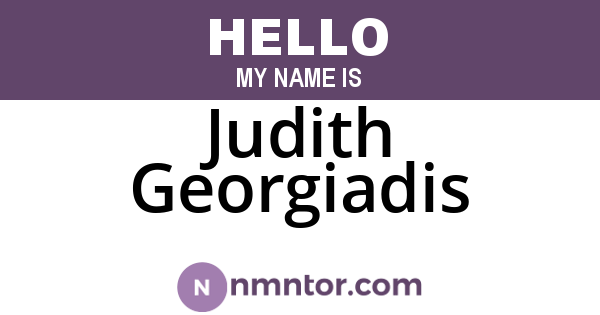Judith Georgiadis