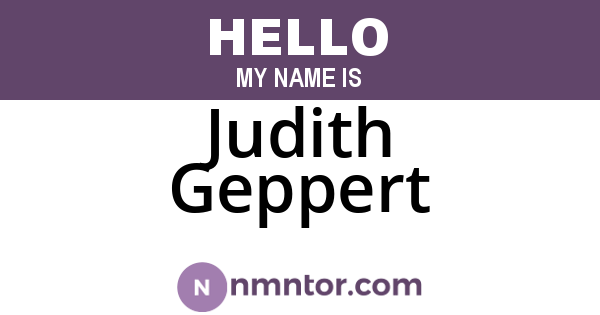 Judith Geppert