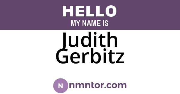 Judith Gerbitz