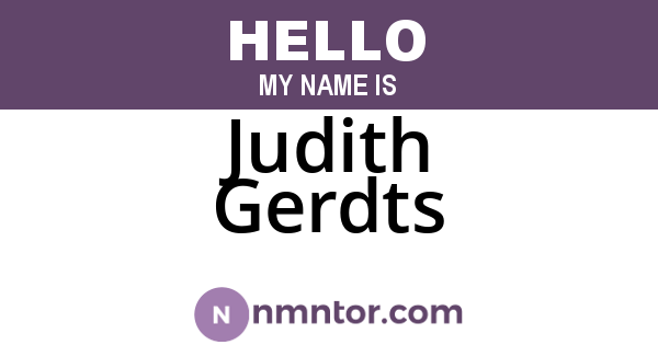 Judith Gerdts
