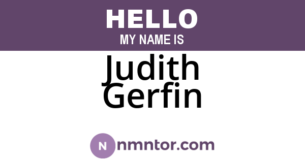 Judith Gerfin