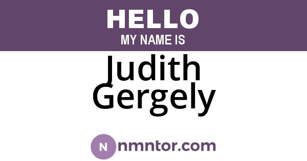 Judith Gergely