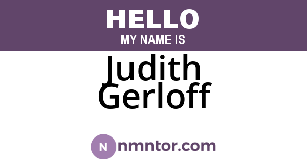 Judith Gerloff