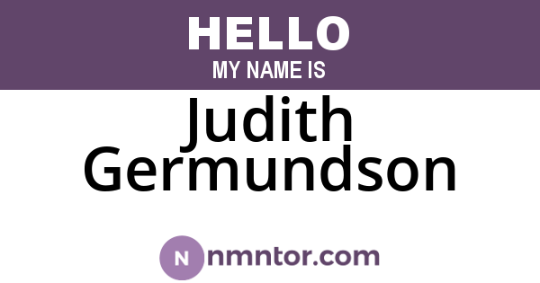 Judith Germundson