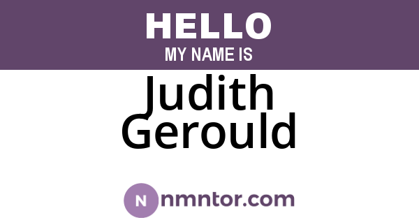 Judith Gerould