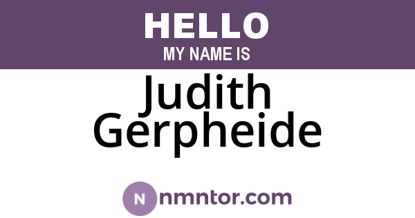 Judith Gerpheide