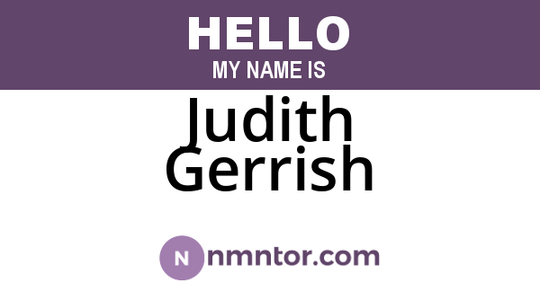 Judith Gerrish
