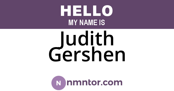 Judith Gershen