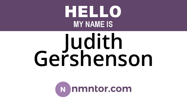 Judith Gershenson
