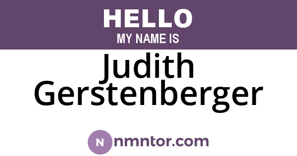 Judith Gerstenberger