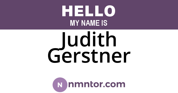 Judith Gerstner