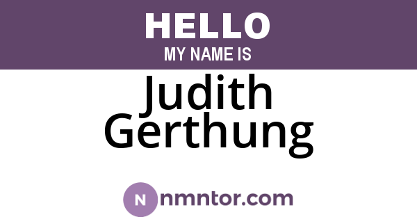 Judith Gerthung