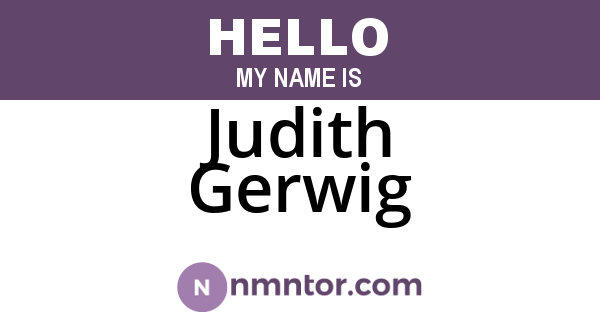 Judith Gerwig
