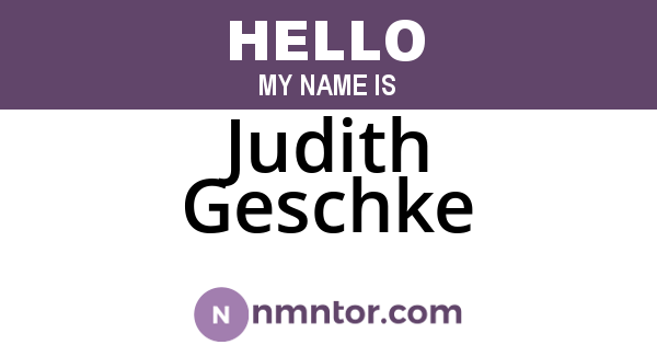 Judith Geschke