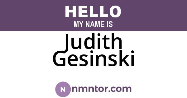 Judith Gesinski