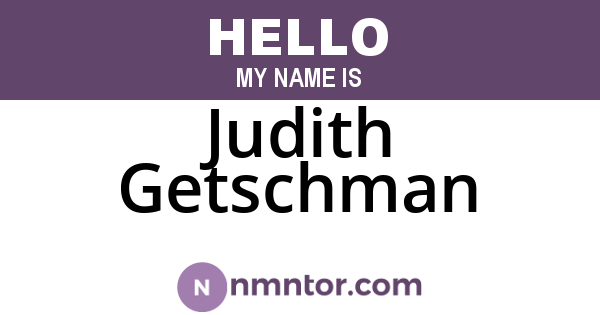 Judith Getschman