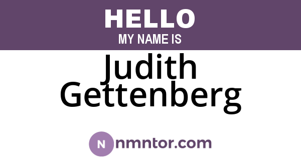 Judith Gettenberg